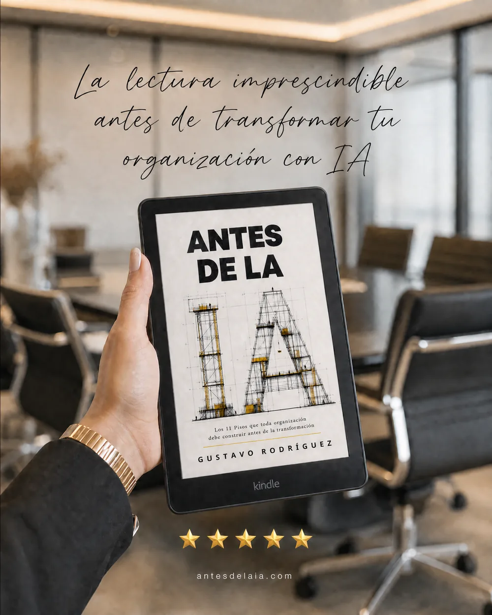 El libro Antes de la IA abierto en un Kindle